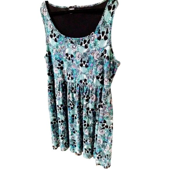 TORRID Plus Size, Roses Skulls Tank Mesh Midi Dress. - Picture 6 of 17